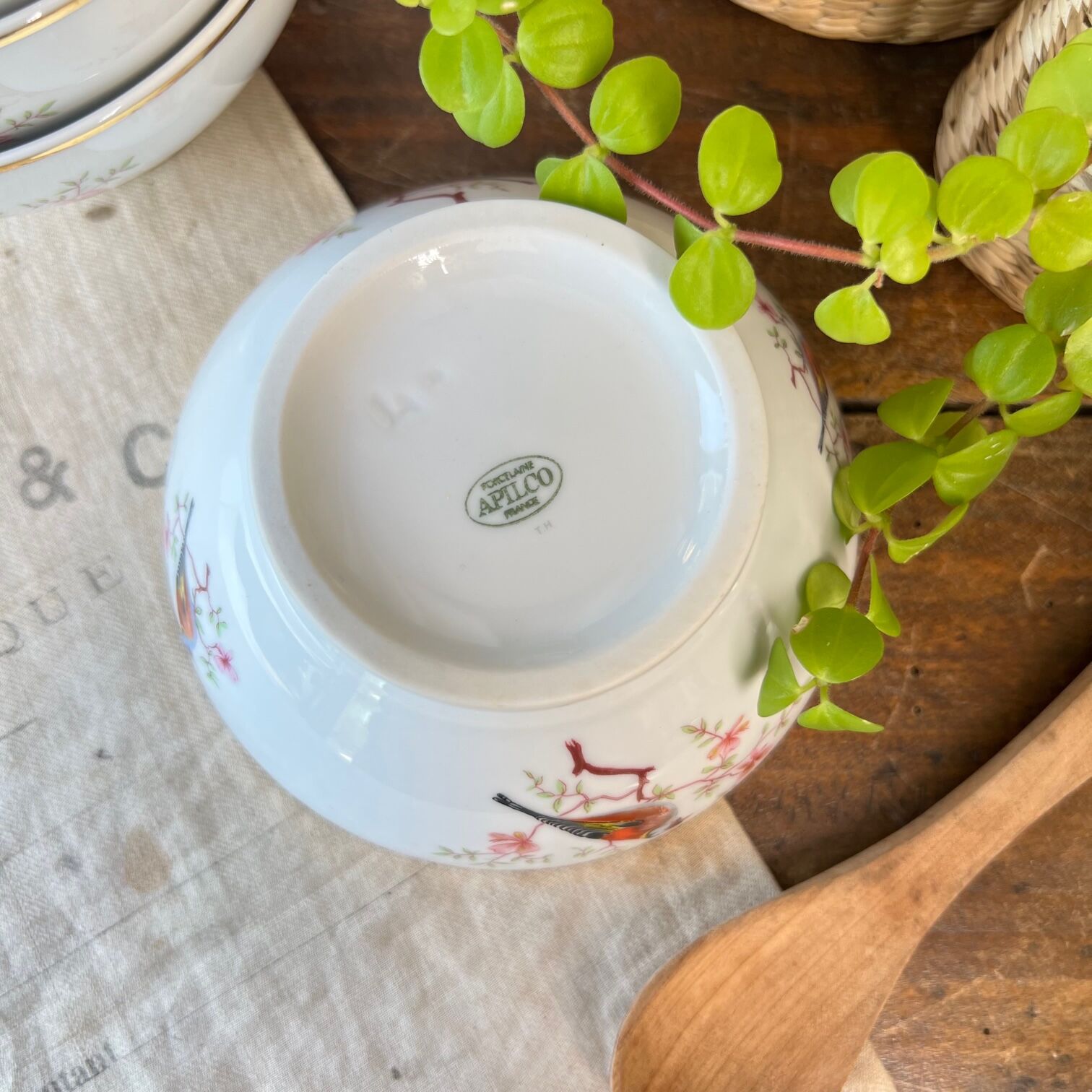 6 porcelain bowls "birds"