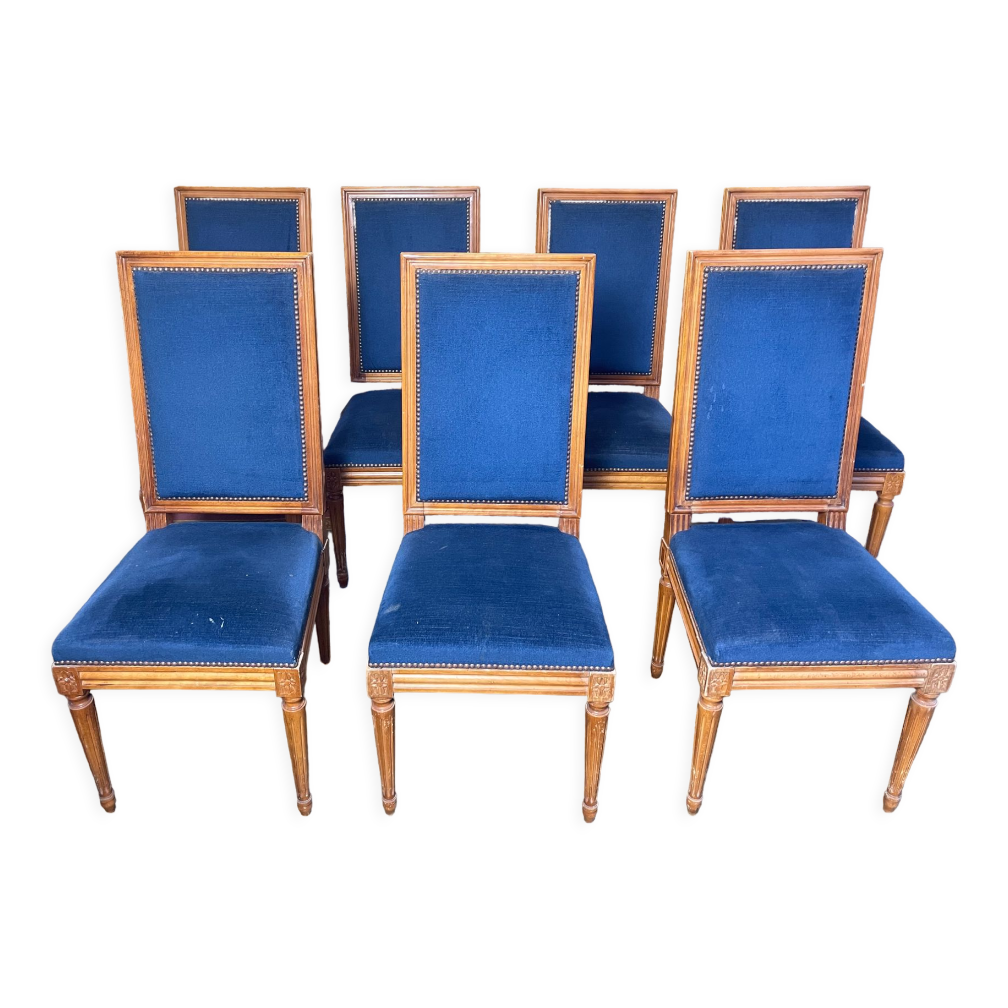 Suite of 7 Louis XVI style chairs