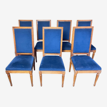 Suite of 7 Louis XVI style chairs