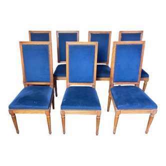 Suite of 7 Louis XVI style chairs