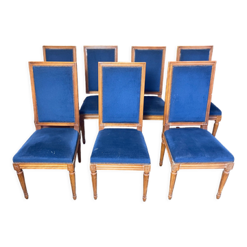 Suite of 7 Louis XVI style chairs