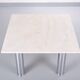 Wolfgang C.R. Mezger Marble on steel coffee table 1980s