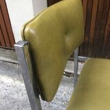 Series of 4 vintage chairs in Skaï