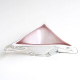 Murano empty pocket ashtray in white and pink glass, 1970s