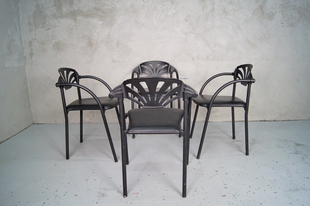 Italian Alisea armchairs by Lisa Bross for Studio Simonetti, 1980s, Set of 4