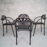 Italian Alisea armchairs by Lisa Bross for Studio Simonetti, 1980s, Set of 4