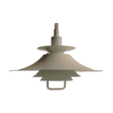 Large white mid-century modern pendant lamp - Frandsen Denmark - 1970s