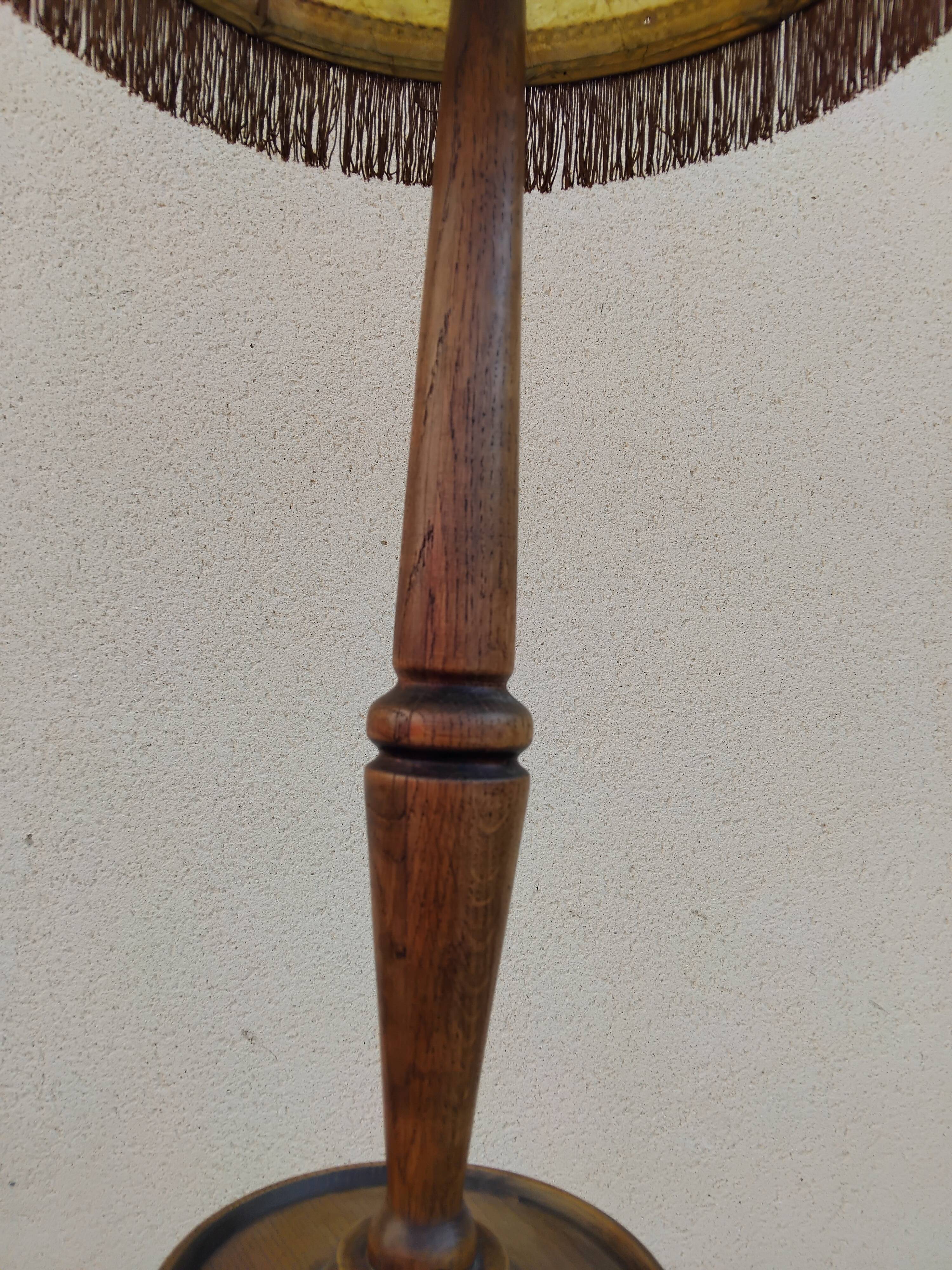 Vintage wooden floor lamp