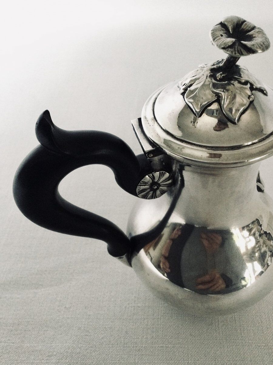 Small silver teapot