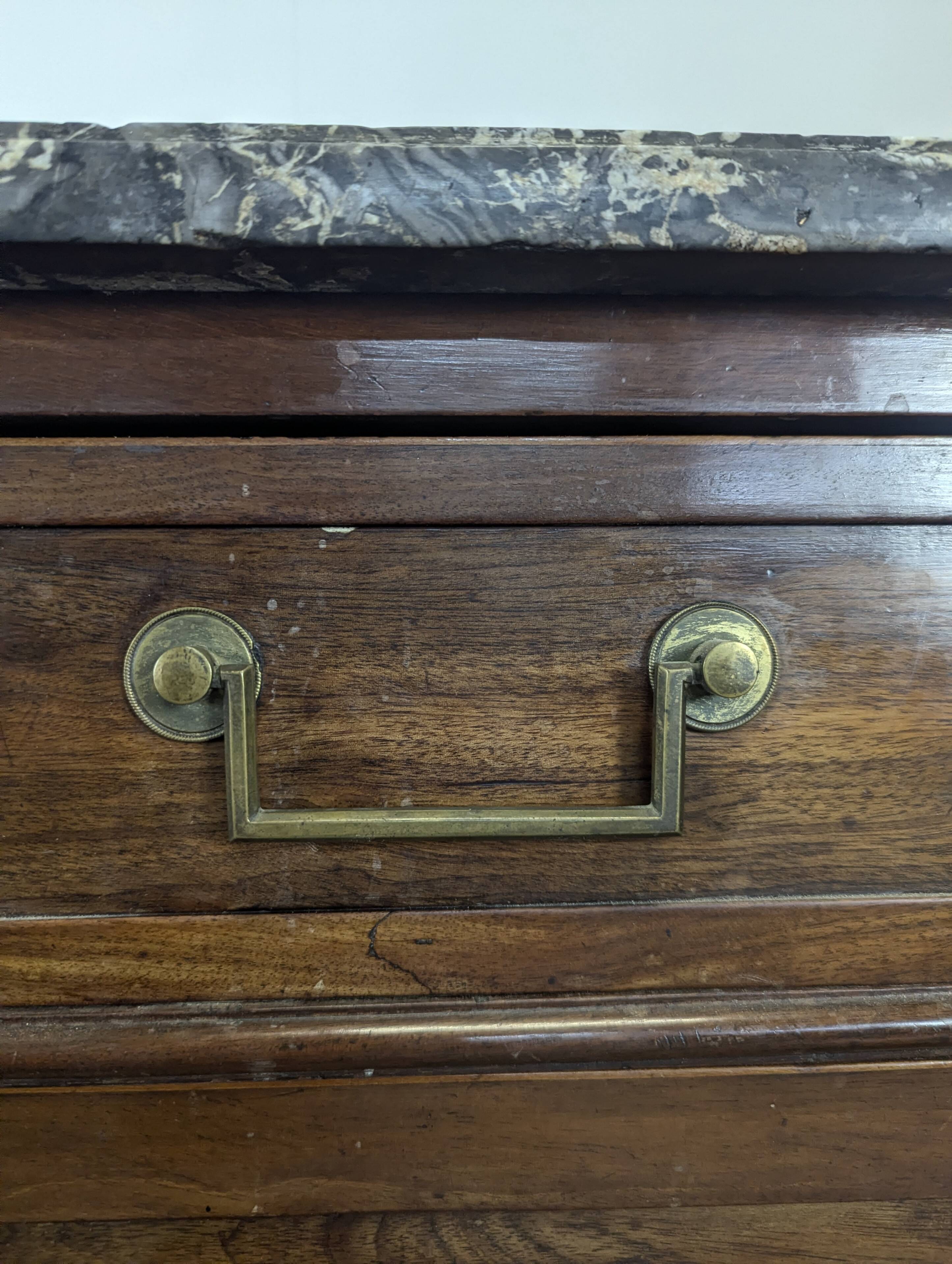 Louis XVI period commode in mahogany