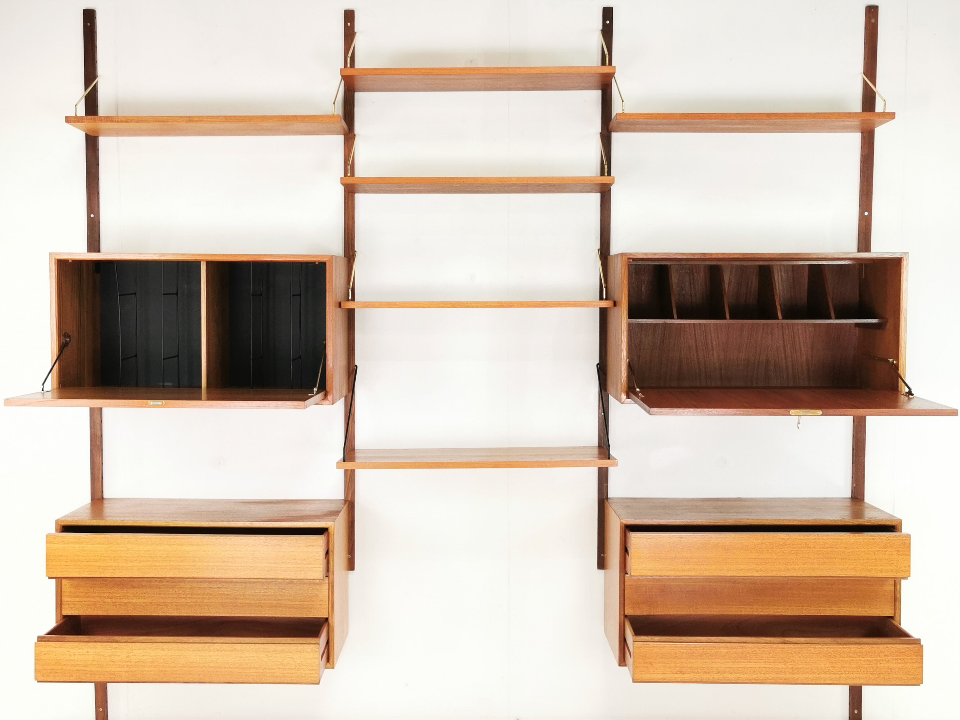 Poul Cadovius teak bookcase Danish 1960