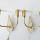 Pair of double wall typical 1950 vintage rockabilly 50's wall lights