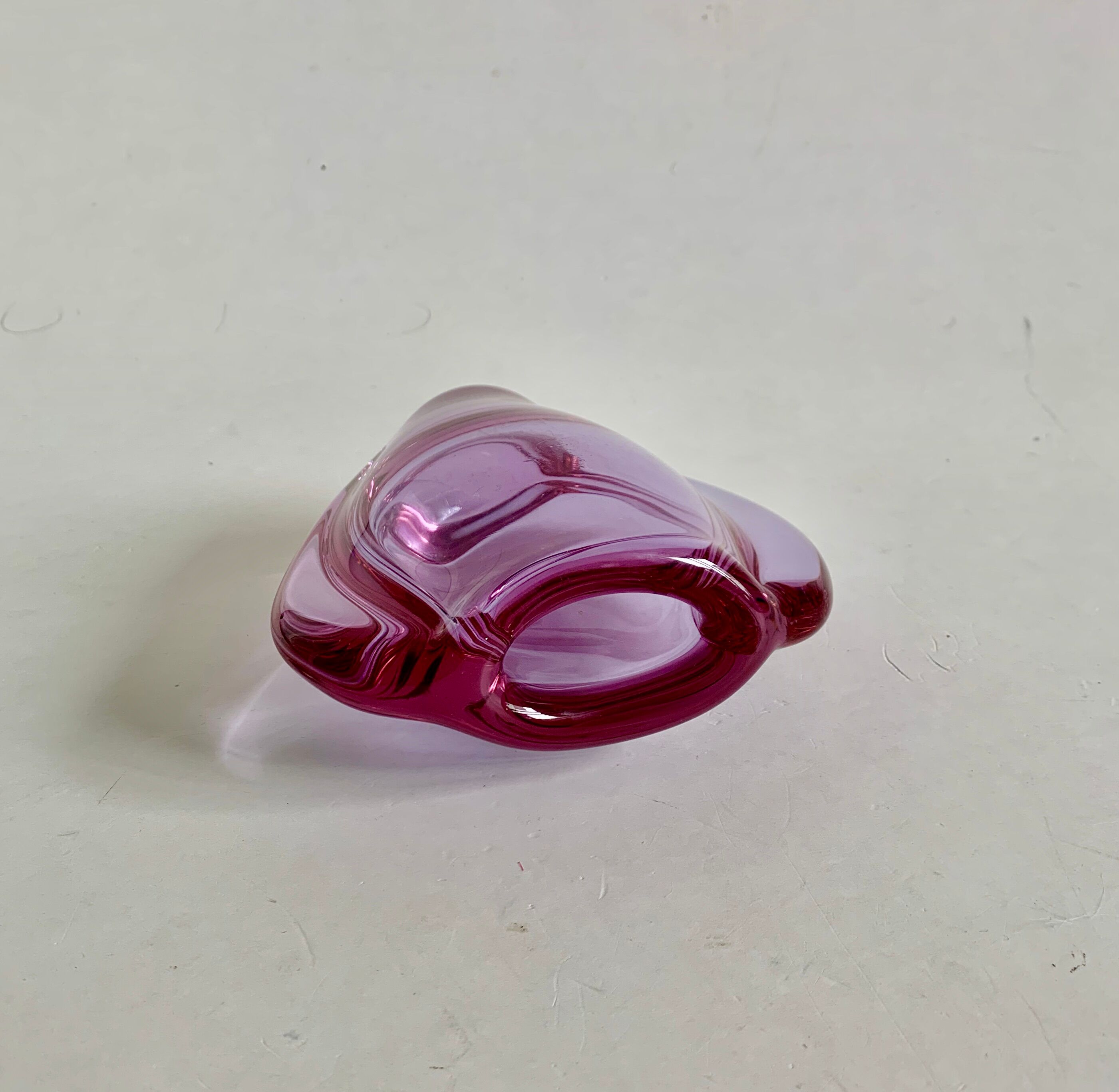 Alexandrite glass vase by M. Klinger, 1960s