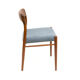 Danish teak chairs model 75 by Niels Otto Møller, Set of 4