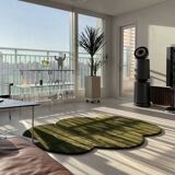 MOSS GREEN SQUIGGLE RUG
