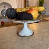 Coupe à fruits en porcelaine signée