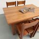 Dining table and 4 chairs, mountain furniture from the 1960s.