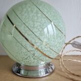 Clichy glass table lamp with golden edges