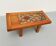70s wooden coffee table with ceramic tray