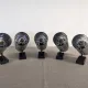 Series of 5 spot wall lights by R.J Caillette for Parscot, France circa 1960.