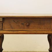 Baroque antique Nordic provincial oak table 1800s rustic farmhouse, rich patina