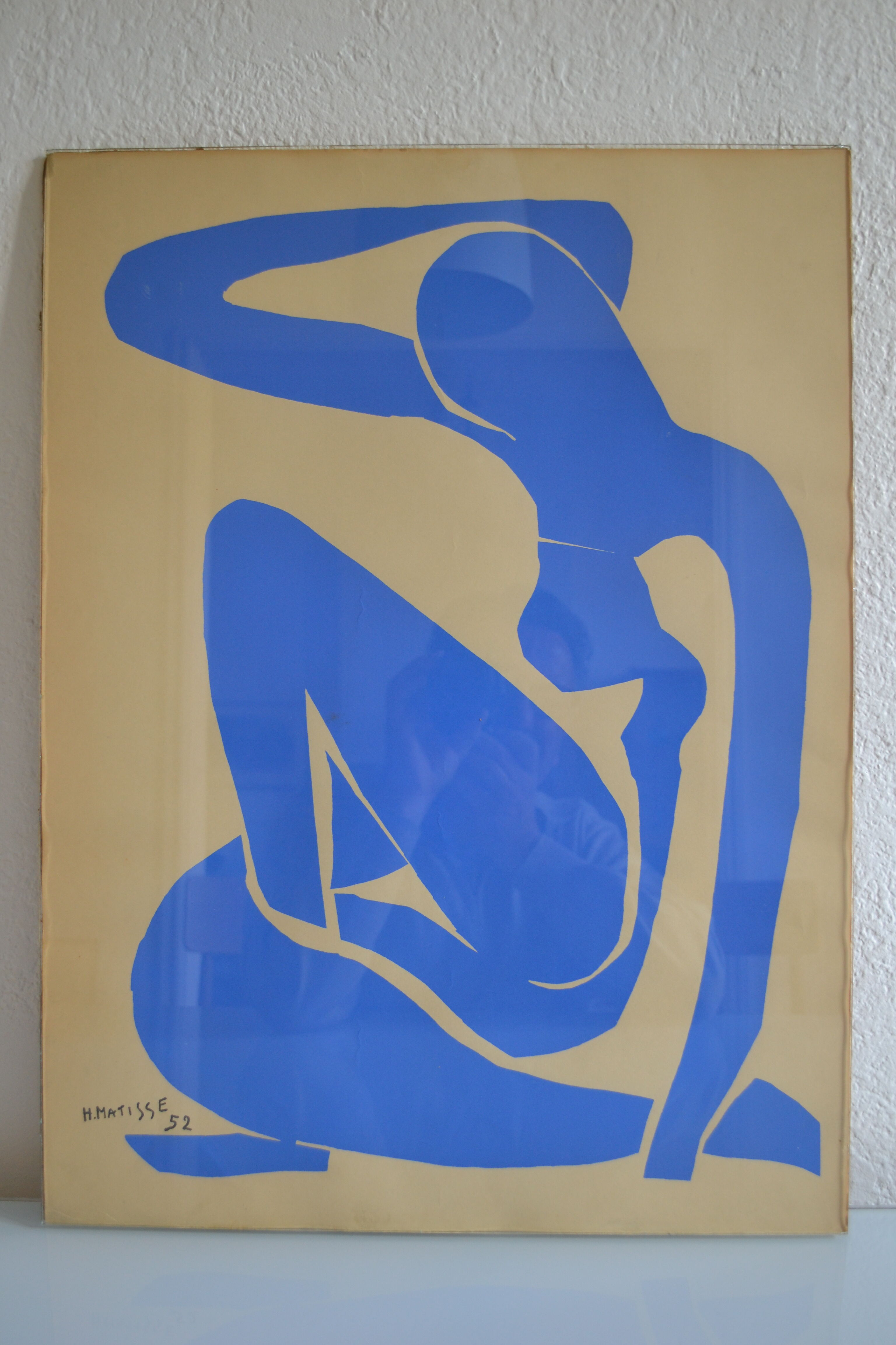 Matisse " nu bleu " 1952 screen print poster spadem 1971