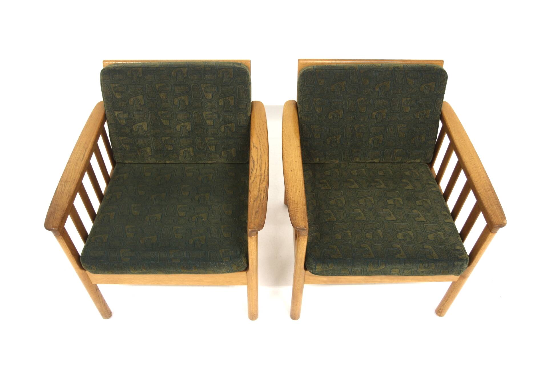 Set de 2 fauteuils en chêne, Skaraborgs Möbelindustri, Suède, 1960