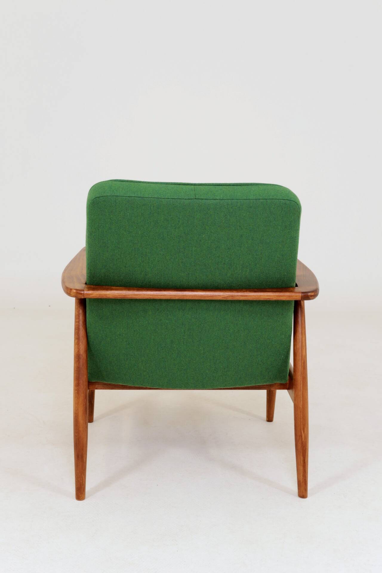 Mid Century Lounge Chair Vintage Moss Wool, Poland 1960