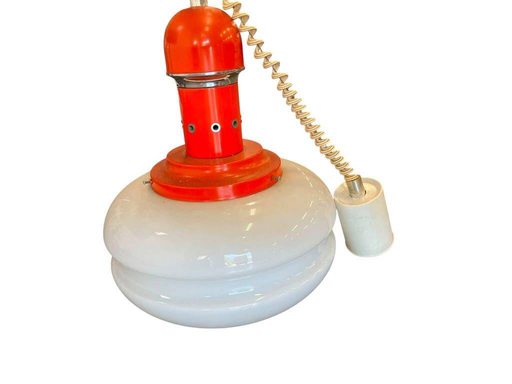 Orange vintage style spatial suspension/lustre.