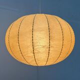 Modern mid-century German cocoon pendant lamp by Friedel Wauer for Goldkant Leuchten, 1960s.
