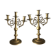 Duo de chandeliers en laiton