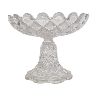 Baccarat crystal standing cut model diamond tips, unsigned. French Vintage Antique