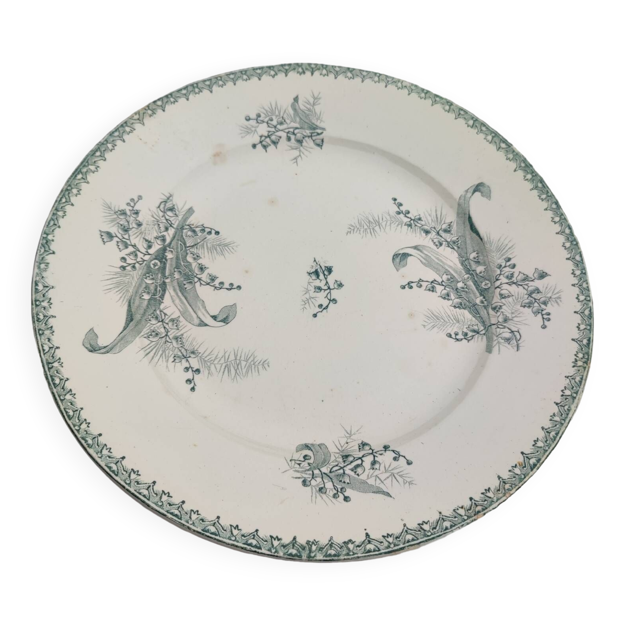 Plat terre de fer Ste Amandinoise modèle Muguet