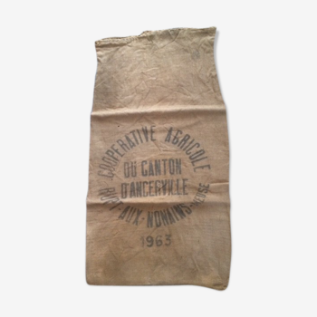 Burlap bag "Cooperative of the Township of Ancerville Rupt-aux-Nonains 1963"