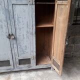 Patinated industrial wardrobe