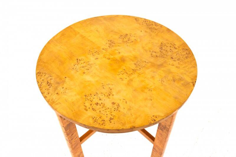 Art Deco side table, mid-20th century, birch