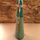 Old Lady Jeanne Glass Bottle + Vintage Braided Scoubidou