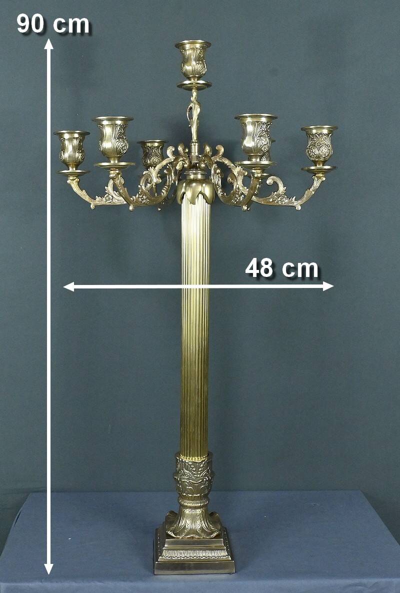 Important Bronze Candelabra, Louis XVI style – Late 19th century
