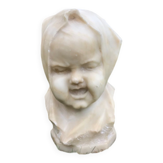 Bust child old marble