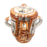 Glazed terracotta guest ashtray - Chocolate