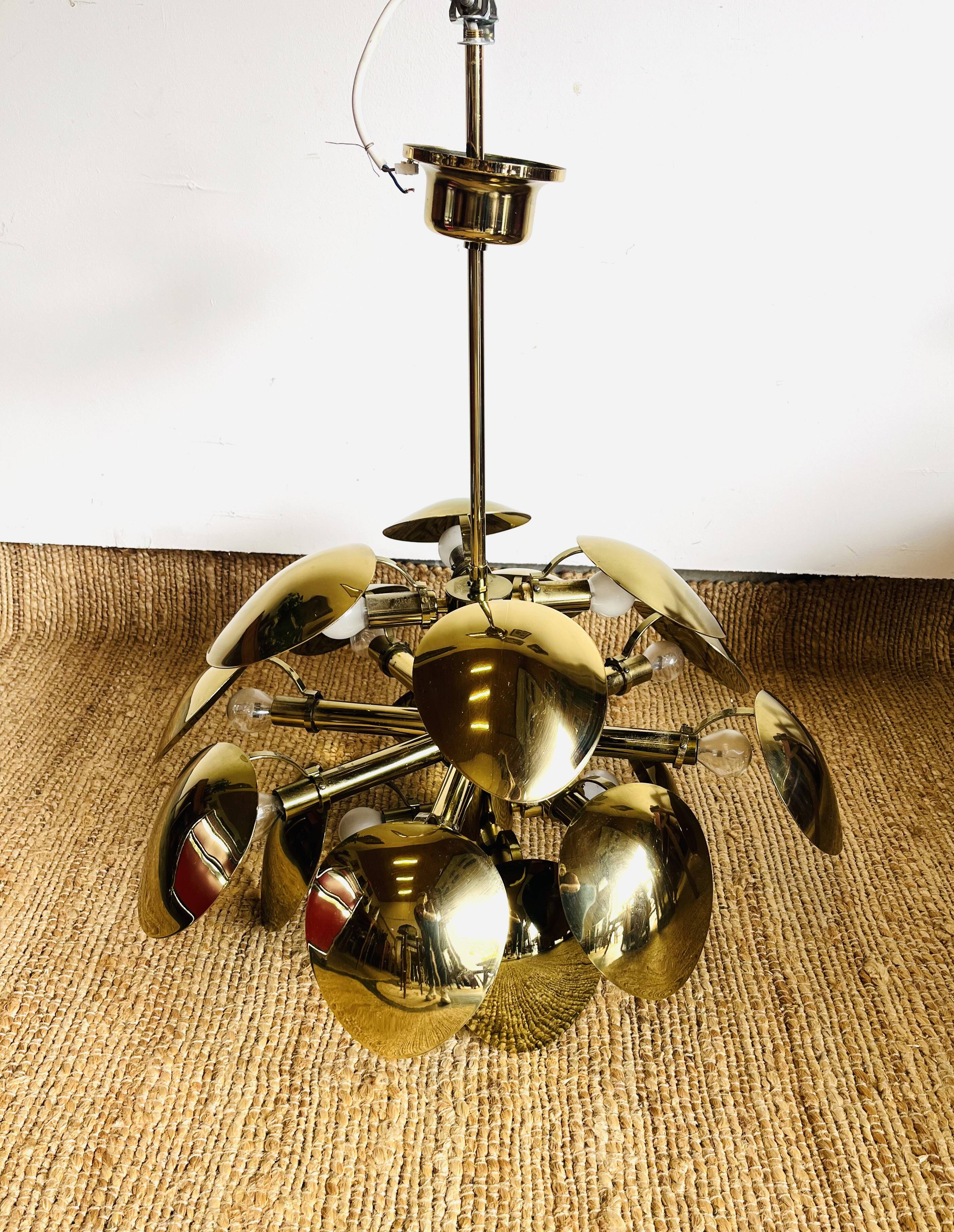 70s Gold Chandelier - 636011