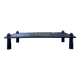 Table basse bois teinté noir brutaliste