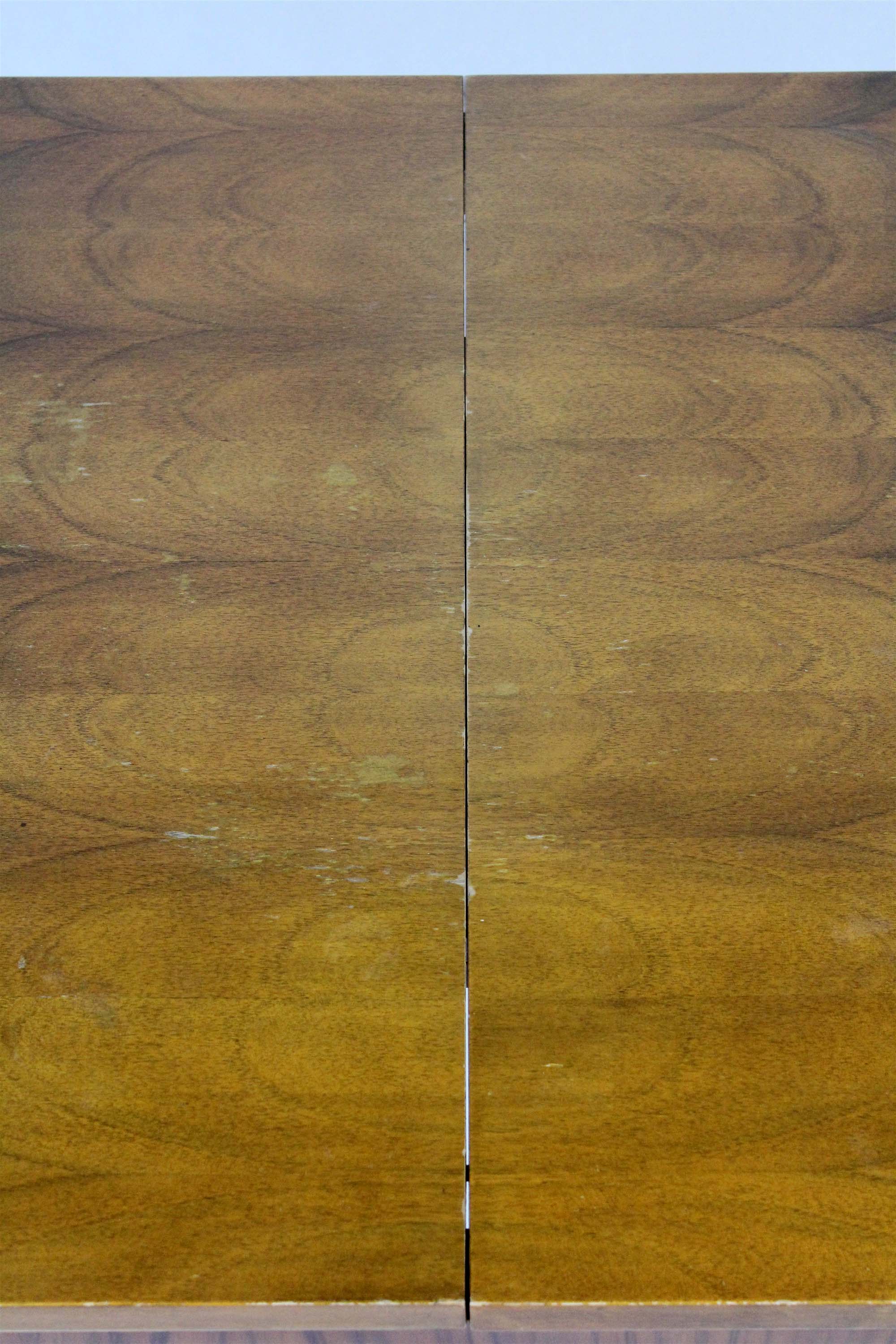 Table à manger à rallonge en noyer de Mier, années 1950