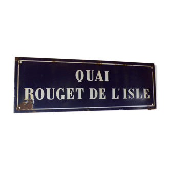 Old enamelled street plaque