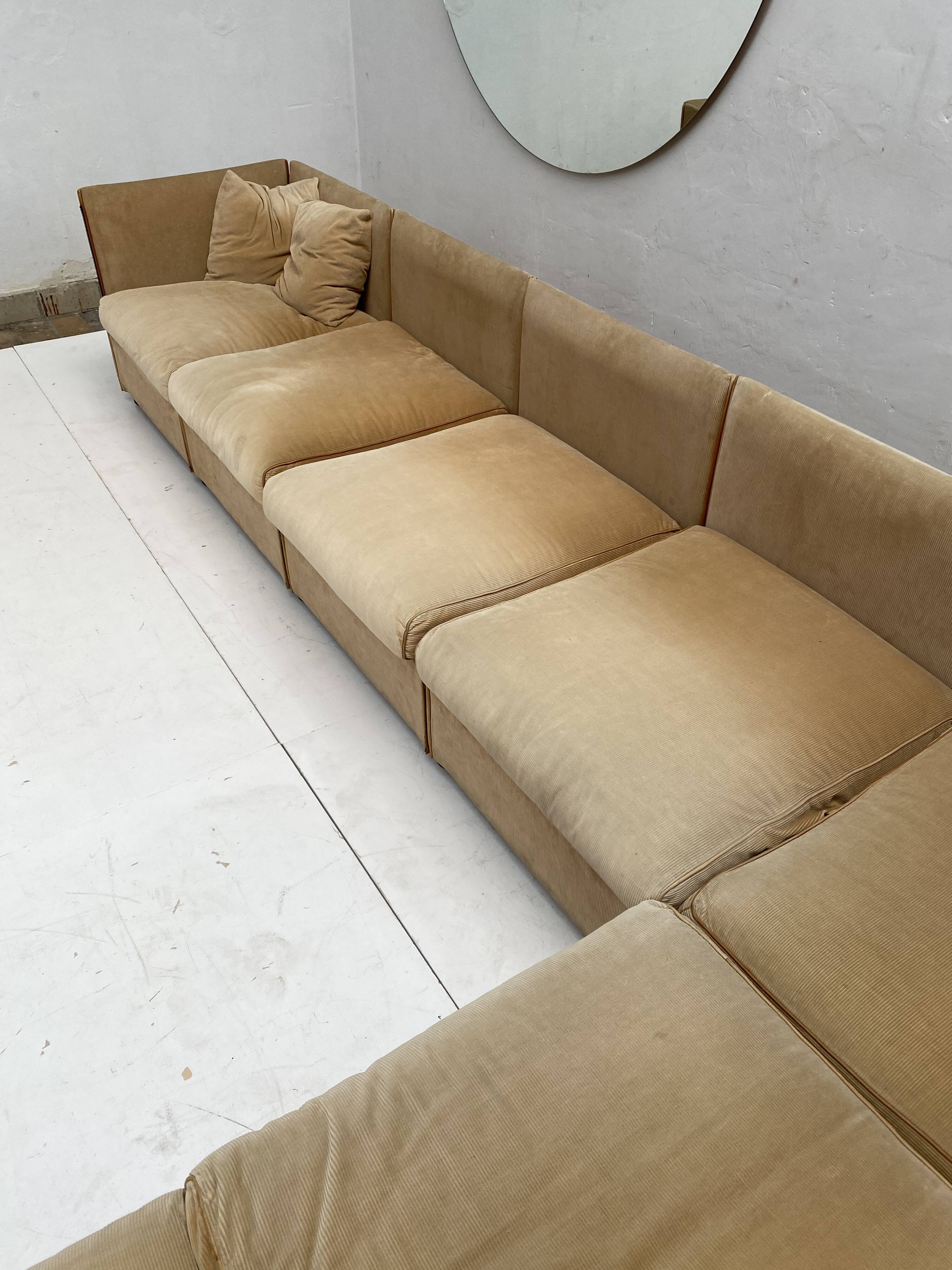 Large "Landeau" Modular Sofa by Mario Bellini for Cassina, 1970's
