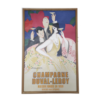 Affiche originale de mauzan champagne duval-leroy
