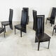 Set of 8 Italian dining chairs by A. Sibau, 1980s