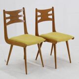 1960s Set of Four Restored Rare Dining Chairs, Czechoslovakia