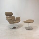 Fauteuil tulipe et pouf par Pierre Paulin pour Artifort, années 1980