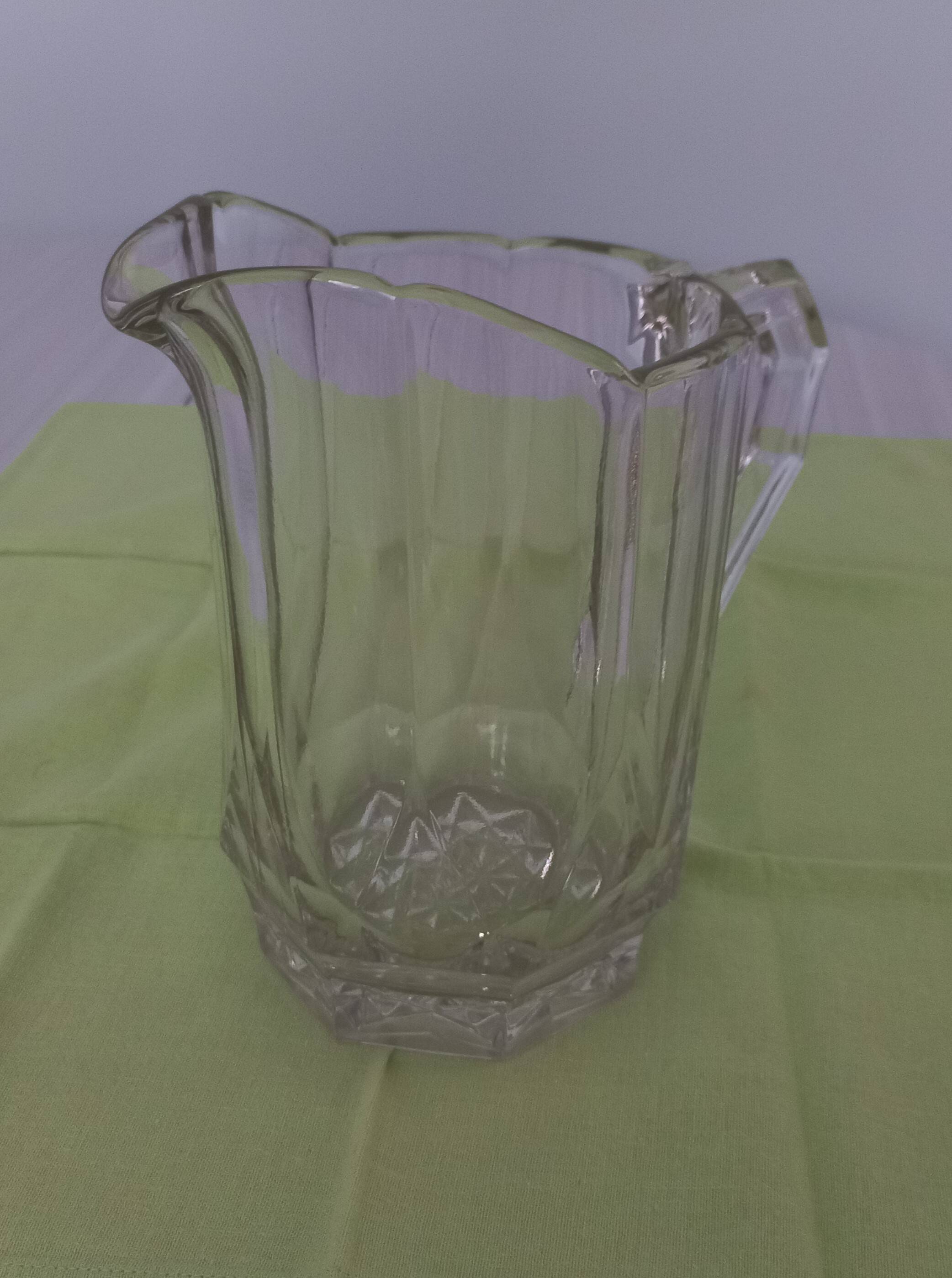 Vintage thick crystal carafe from the 1930s
